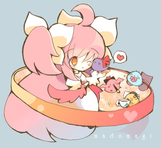 akemi homura, kaname madoka, miki sayaka, sakura kyoko, tomoe mami, and 1 more (mahou shoujo madoka magica) drawn by wishbone