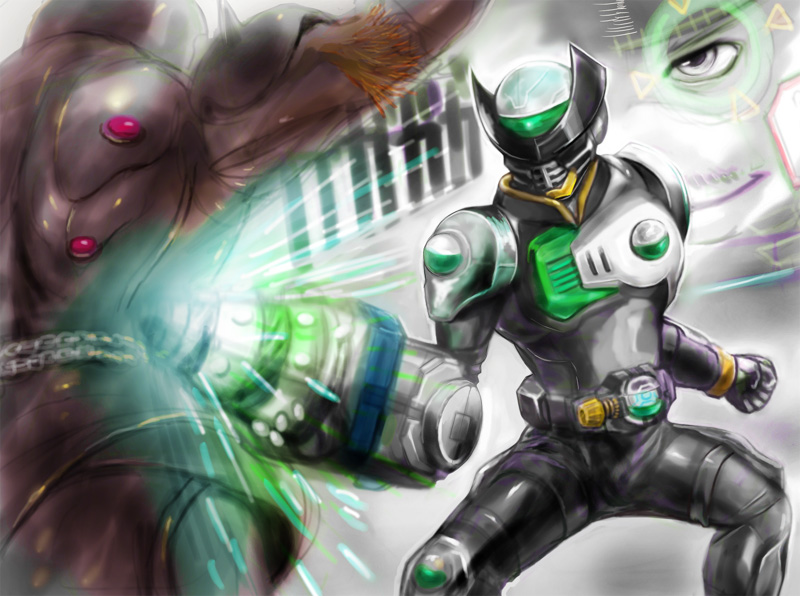 kamen rider birth (kamen rider and 1 more) drawn by huujyu