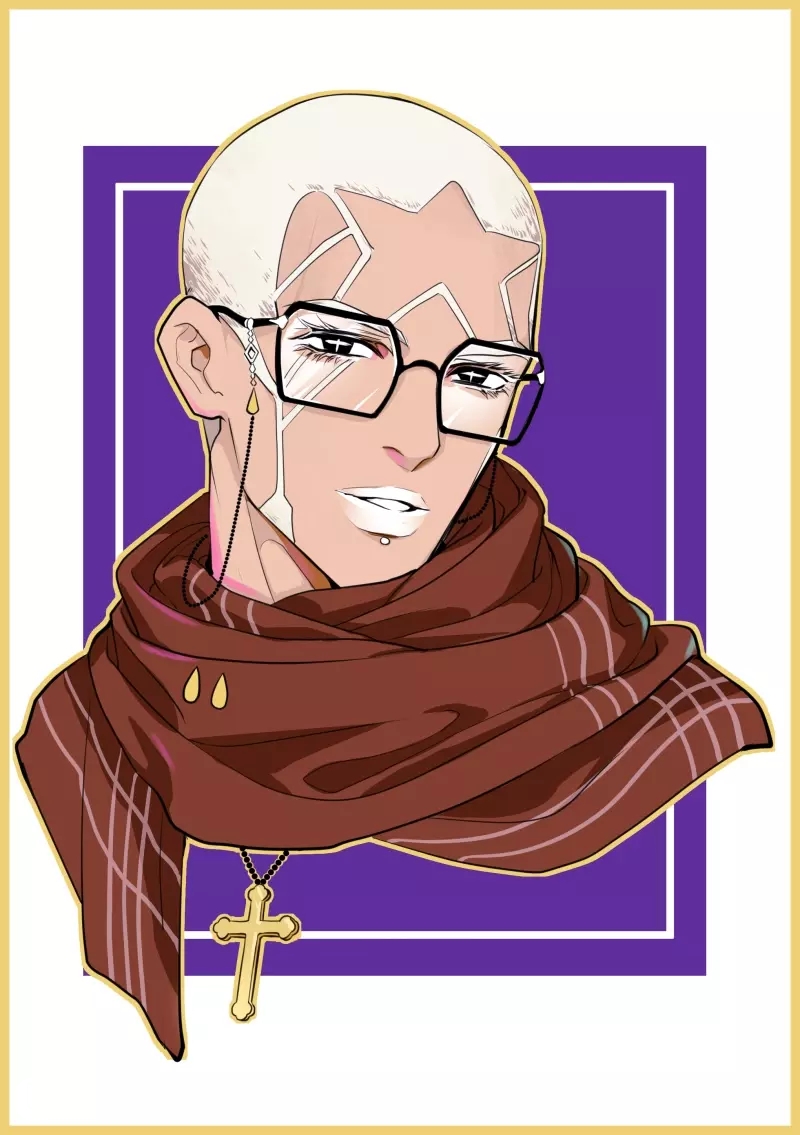 enrico pucci (jojo no kimyou na bouken and 1 more) drawn by xxun
