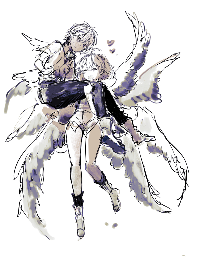 nagisa kaworu and tabris-xx (neon genesis evangelion and 1 more) drawn by ikeuchi_tanuma