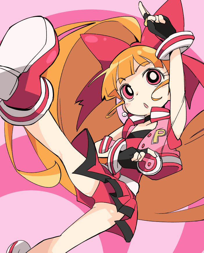 akazutsumi momoko and hyper blossom (powerpuff girls z) drawn by ixy