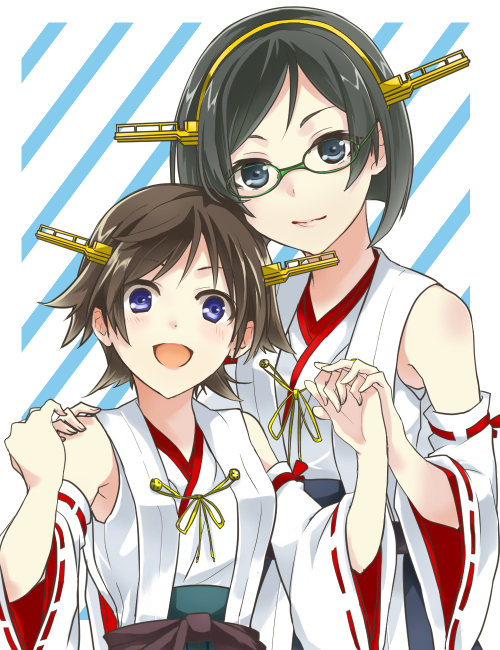 hiei and kirishima (kantai collection) drawn by nakaya_106