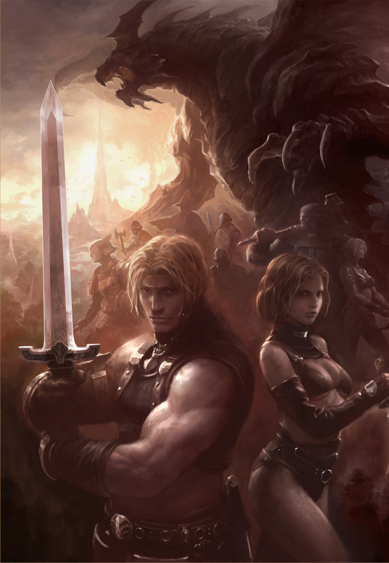 adventurer and bahamut (final fantasy and 1 more)