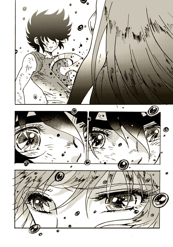 kido saori, pegasus seiya, and athena (saint seiya) drawn by akira-riku