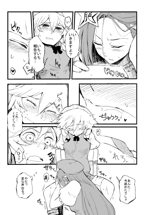 izayoi sakuya and hong meiling (touhou) drawn by daitai_konna_kanji