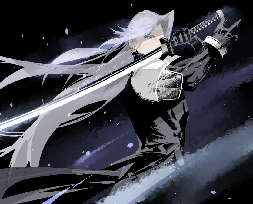 sephiroth (final fantasy and 2 more) drawn by cofffee
