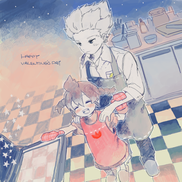 gouenji shuuya and gouenji yuuka (inazuma eleven) drawn by shippo_(skink)