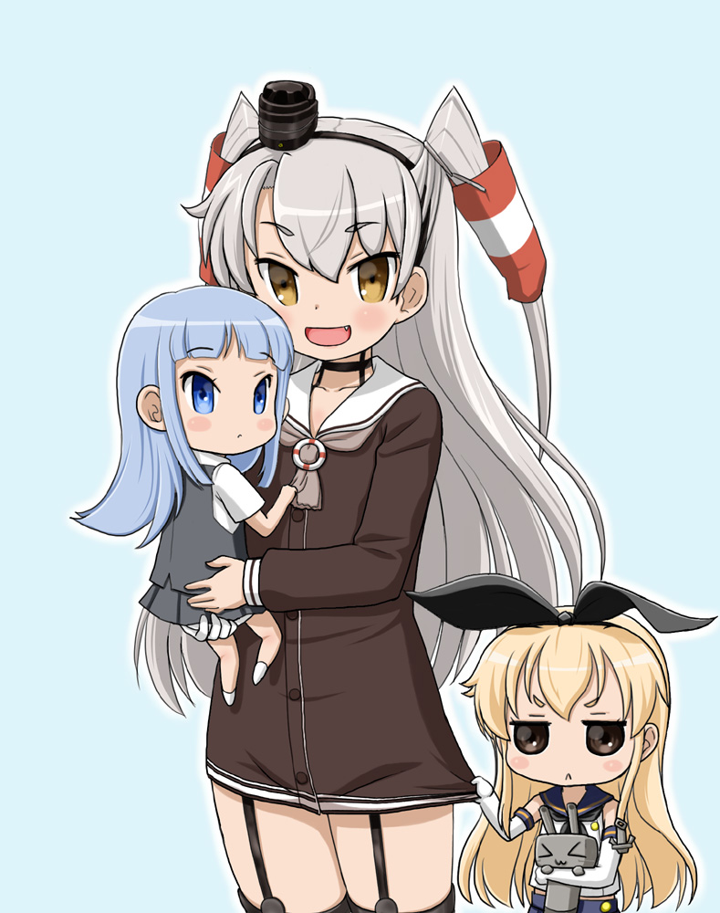 shimakaze, amatsukaze, rensouhou-chan, and hatsukaze (kantai collection) drawn by masara_(chuujou)