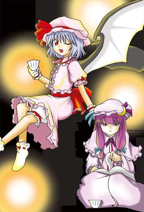 remilia scarlet and patchouli knowledge (touhou) drawn by itsuki_seiya