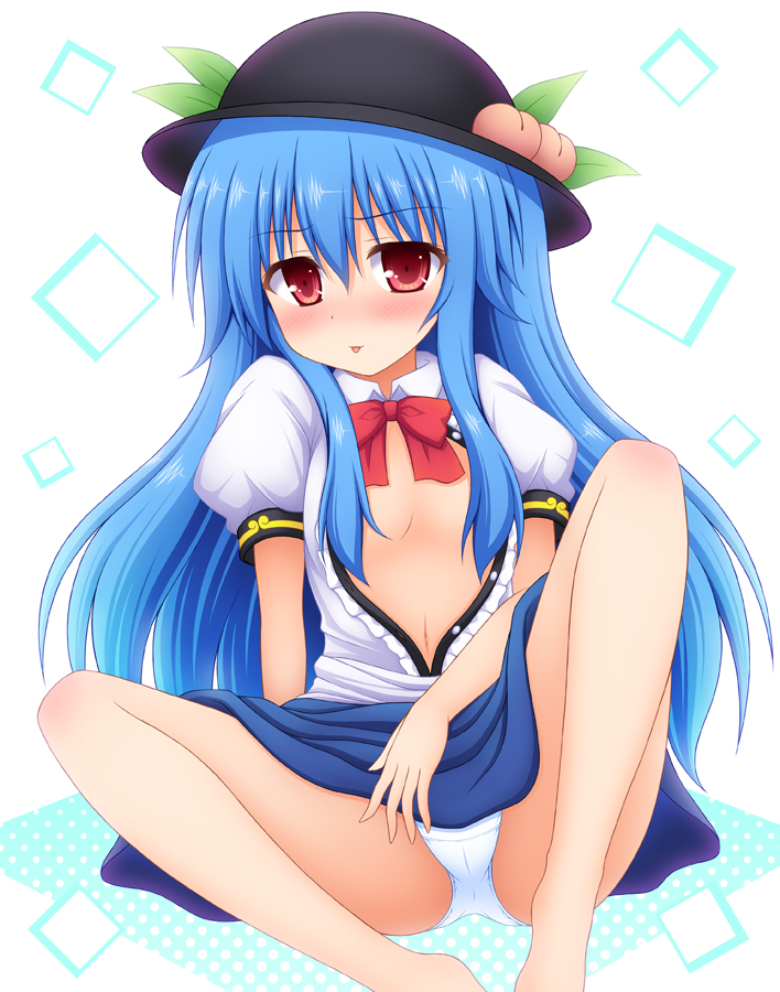 hinanawi tenshi (touhou) drawn by nagana_sayui