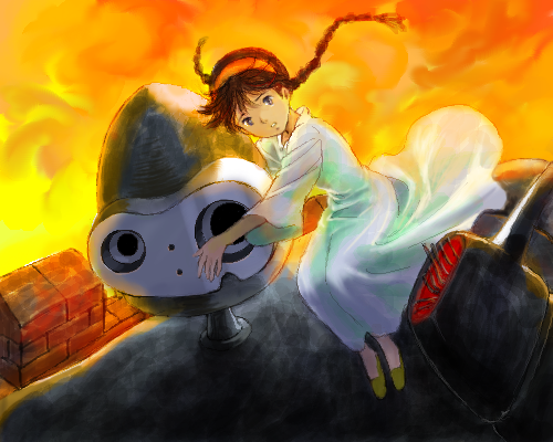 sheeta and laputa robot (tenkuu no shiro laputa) drawn by sakai_yume