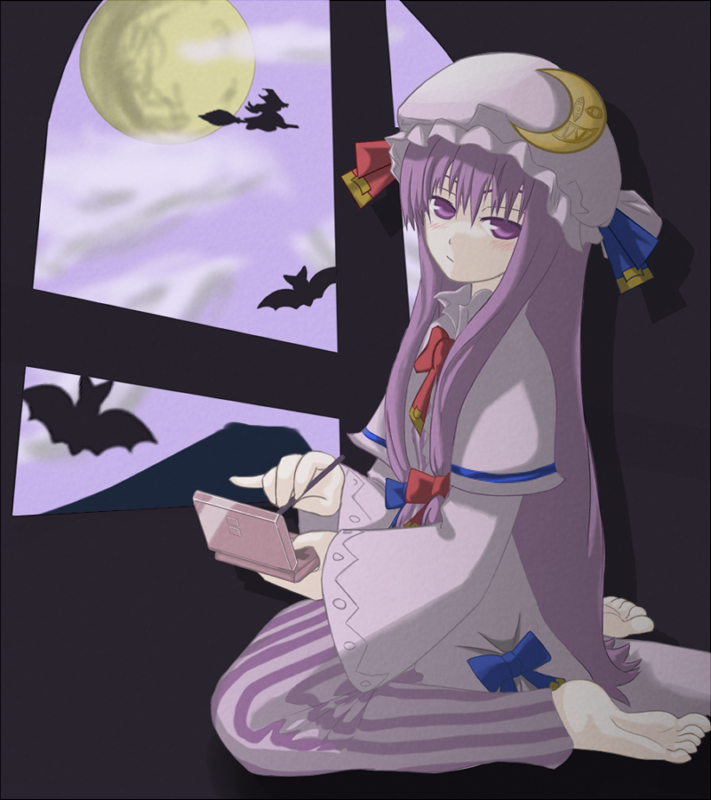 kirisame marisa and patchouli knowledge (touhou) drawn by tori_rui