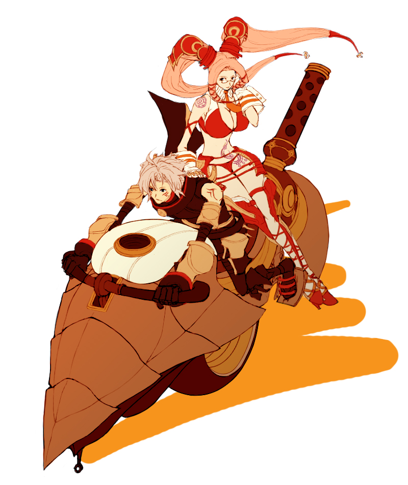 haseo and pi (.hack// and 1 more) drawn by moji_(lee790325)