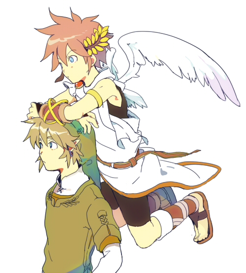 link and pit (the legend of zelda and 3 more) drawn by nikayu
