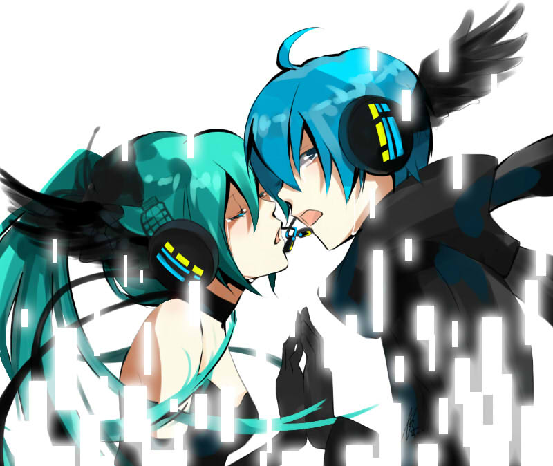 hatsune miku and kaito (vocaloid and 1 more) drawn by saiyukiht