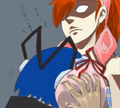tanigawa yuzu and protagonist (devil survivor and 1 more) drawn by zim_(artist)