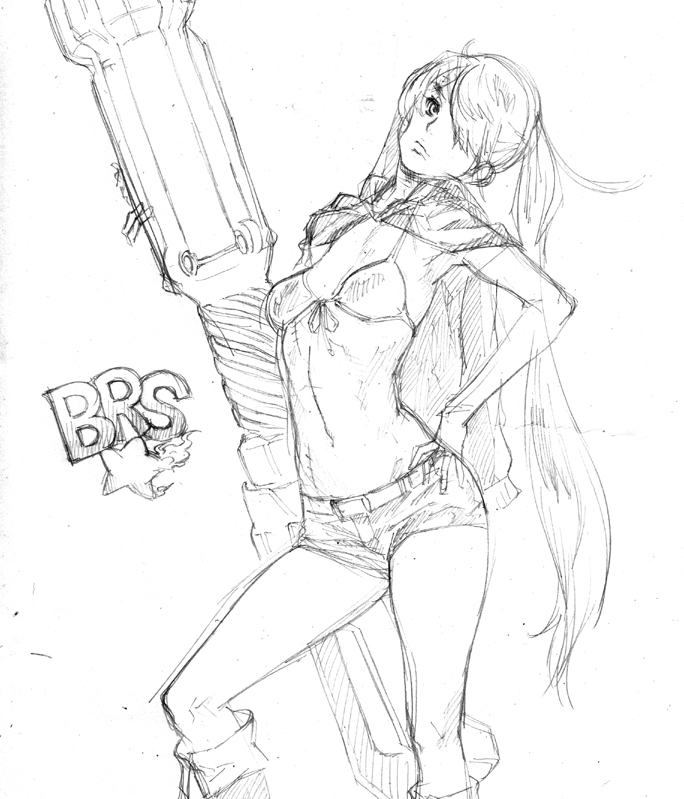 black rock shooter (black rock shooter) drawn by 66head