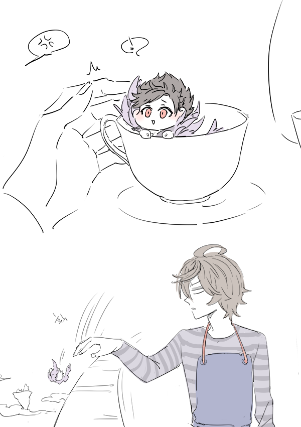 sandalphon and belial (granblue fantasy) drawn by j_tplay