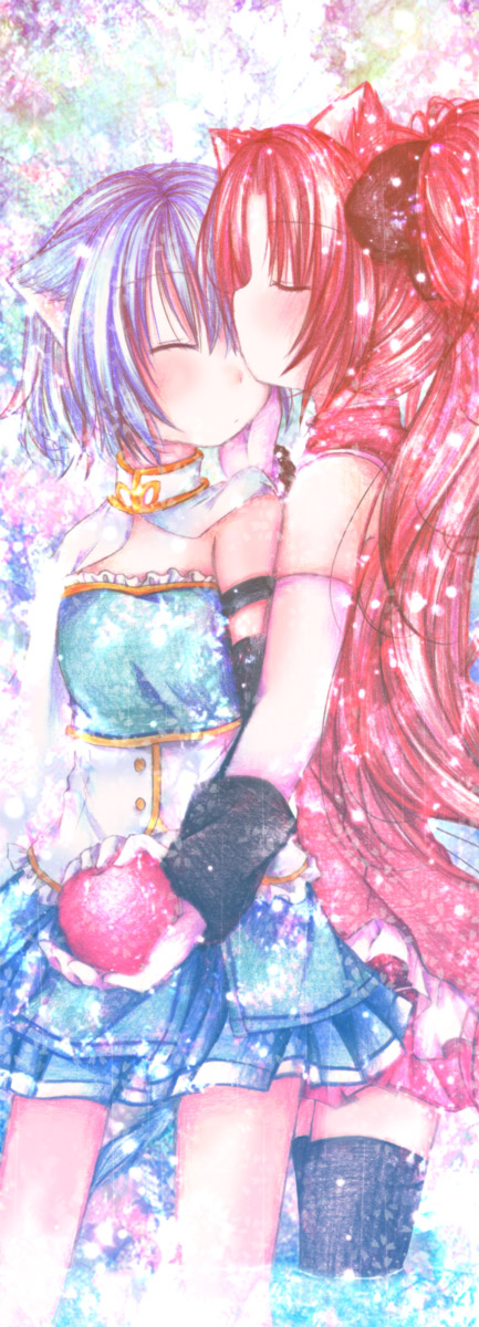 miki sayaka and sakura kyoko (mahou shoujo madoka magica) drawn by kasuga_sunao