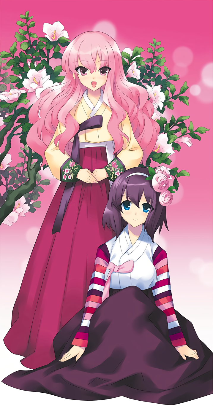 louise francoise le blanc de la valliere and henrietta de tristain (zero no tsukaima) drawn by usatsuka_eiji
