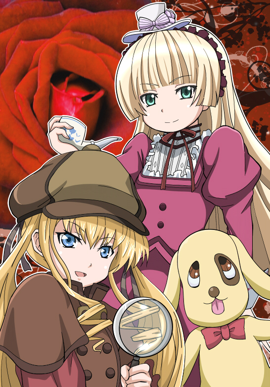 shinku, victorica de blois, kunkun, and sawashiro miyuki (rozen maiden and 1 more) drawn by banboro_(technobot)