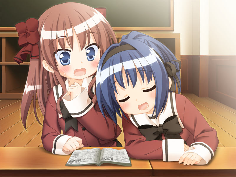 yuuki amane and hanemura kaori (sono hanabira ni kuchizuke wo and 1 more) drawn by kani_biimu