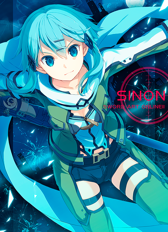 sinon (sword art online) drawn by yashiro_seika