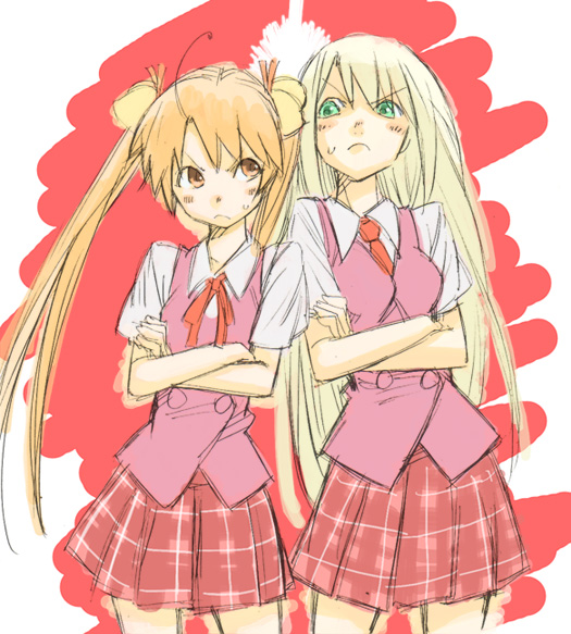 kagurazaka asuna and yukihiro ayaka (mahou sensei negima!) drawn by mikami_komata