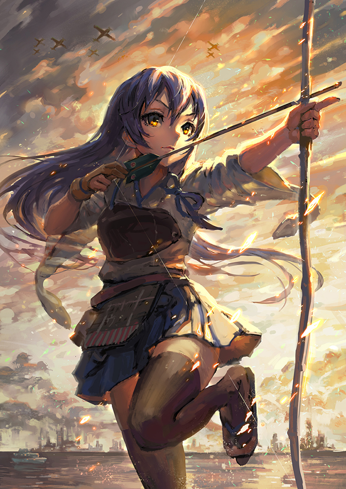 kaga and sonoda umi (kantai collection and 2 more) drawn by haoni