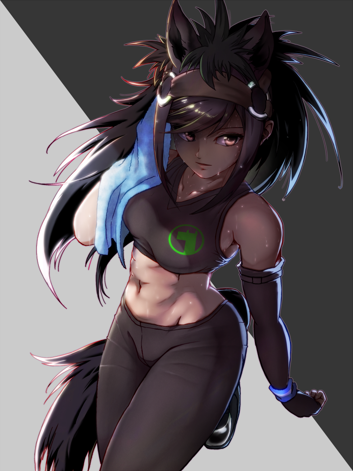 brown thoroughbred (kemono friends and 1 more) drawn by 9to9