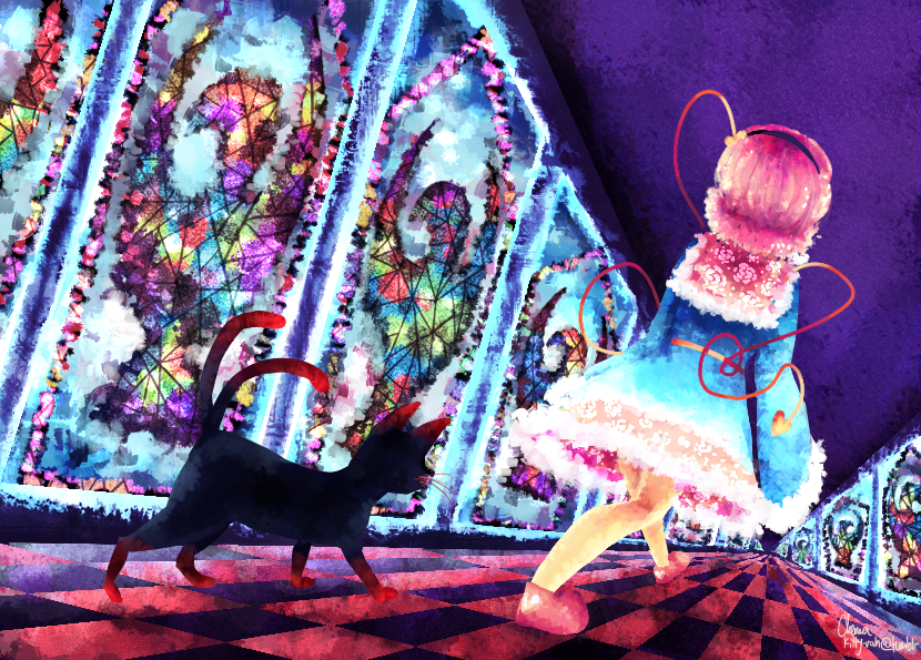 komeiji satori and kaenbyou rin (touhou) drawn by chenna