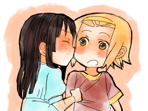 akiyama mio and tainaka ritsu (k-on!) drawn by fukutarou_(enji127)