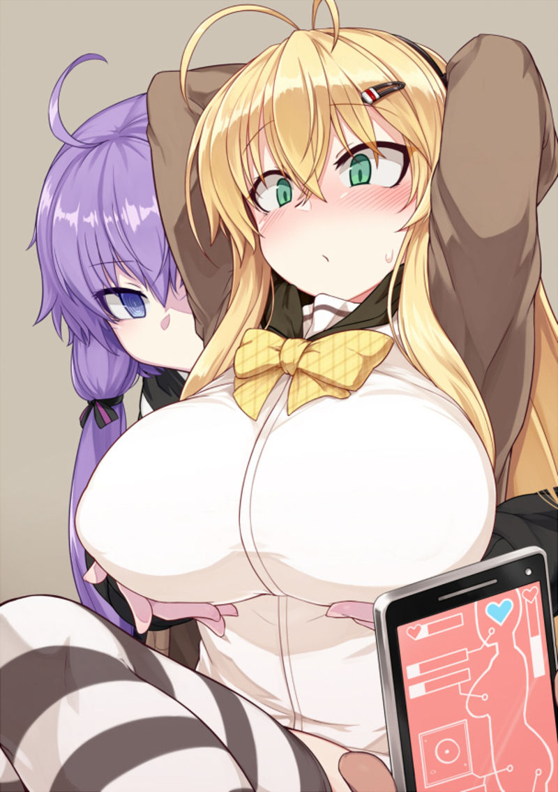 yuzuki yukari and tsurumaki maki (vocaloid and 1 more) drawn by null_(nyanpyoun)