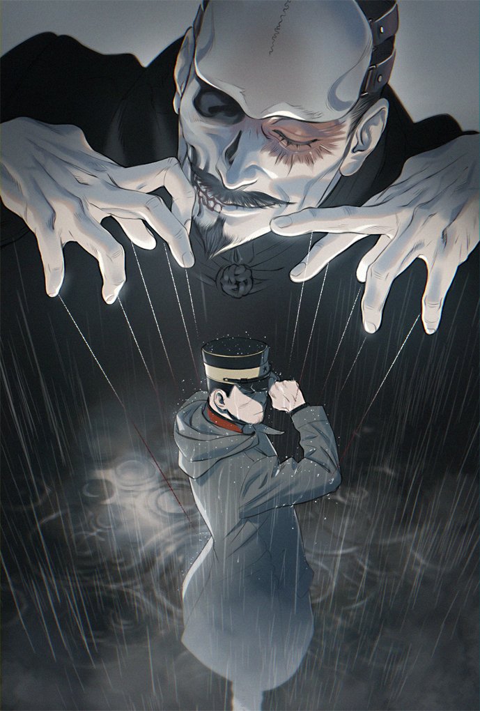 tsukishima hajime and tsurumi tokushirou (golden kamuy) drawn by w55674570w