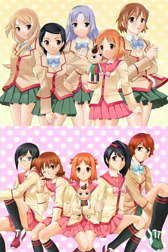 randou rino, izumi kaori, jinguuji kanade, tsunomoto rein, ichikawa mayura, and 5 more (gokujou seitokai)