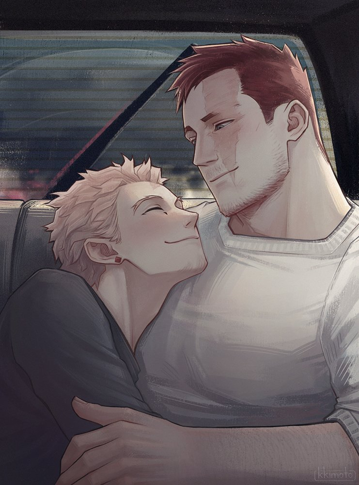 endeavor and hawks (boku no hero academia) drawn by kkimot0