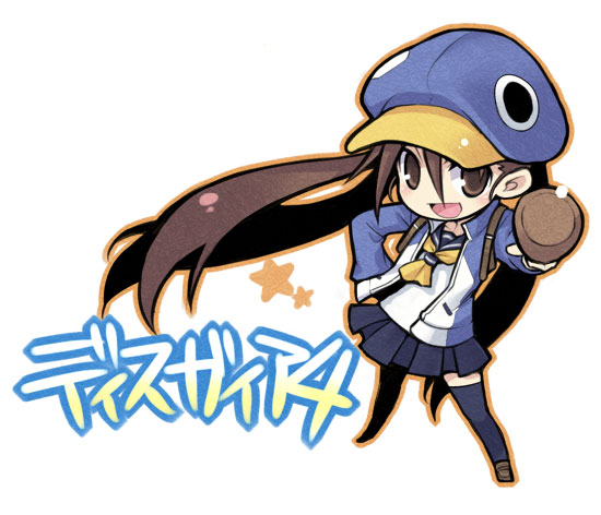 prinny and kazamatsuri fuuka (disgaea and 1 more) drawn by watarizora_tsubamemaru