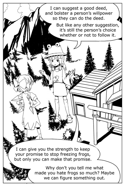 cirno and moriya suwako (touhou) drawn by sixten