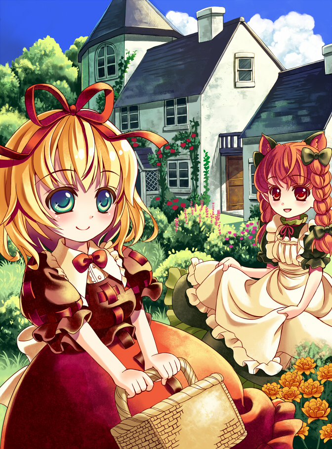kaenbyou rin and medicine melancholy (touhou) drawn by gorota
