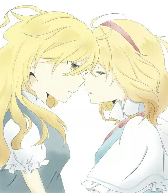 kirisame marisa and alice margatroid (touhou) drawn by yume_suzu_(yumeri)