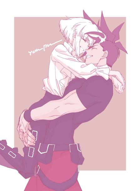 lio fotia and galo thymos (promare) drawn by yon_prmr