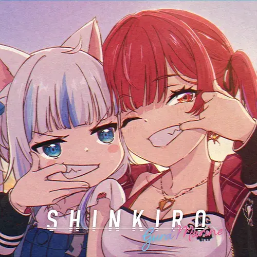 houshou marine and gawr gura (hololive and 2 more) drawn by saikyo_salmon