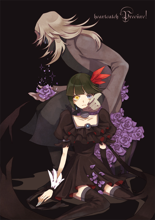 dark precure and professor sabaku (precure and 1 more) drawn by rinka_(rinka0912)