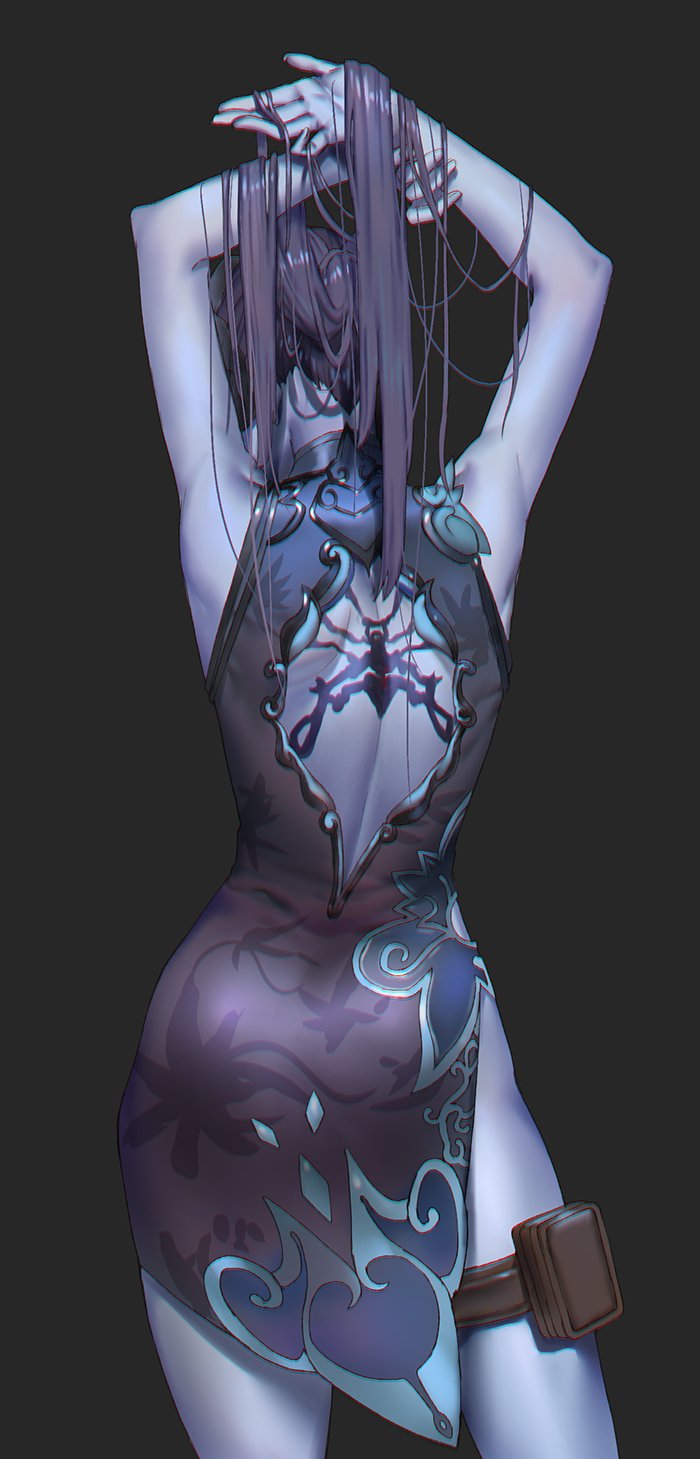 widowmaker and black lily widowmaker (overwatch and 1 more) drawn by kokutan_kitsunen