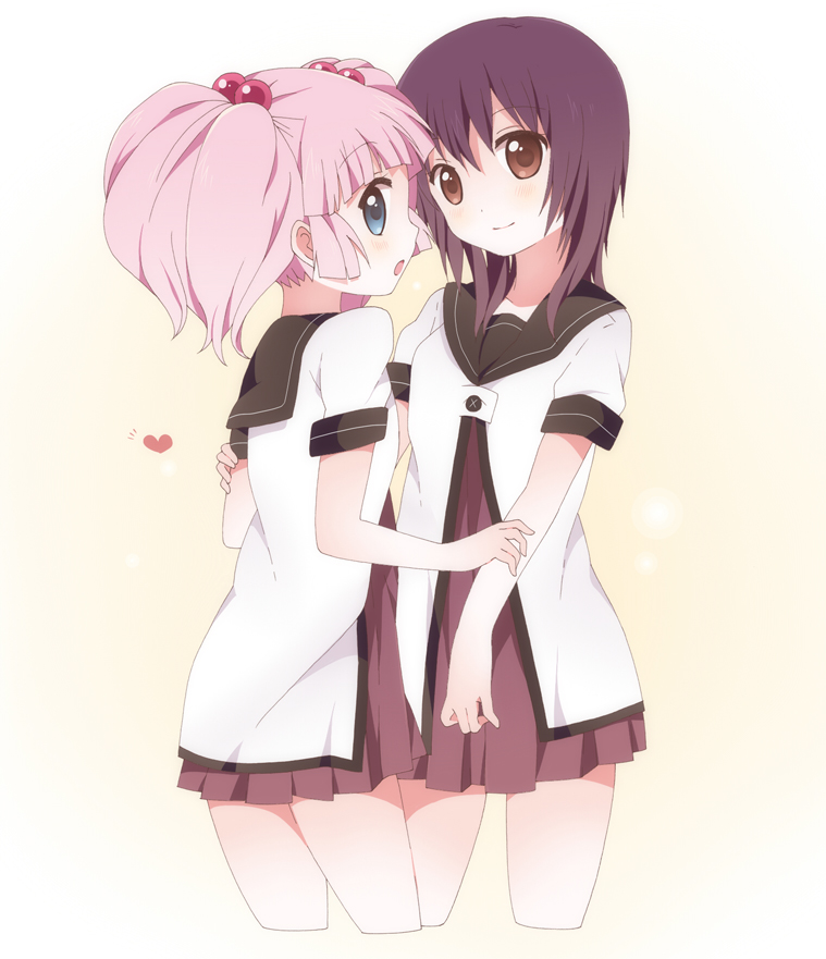 funami yui and yoshikawa chinatsu (yuruyuri) drawn by kumakichi_(toshigat)