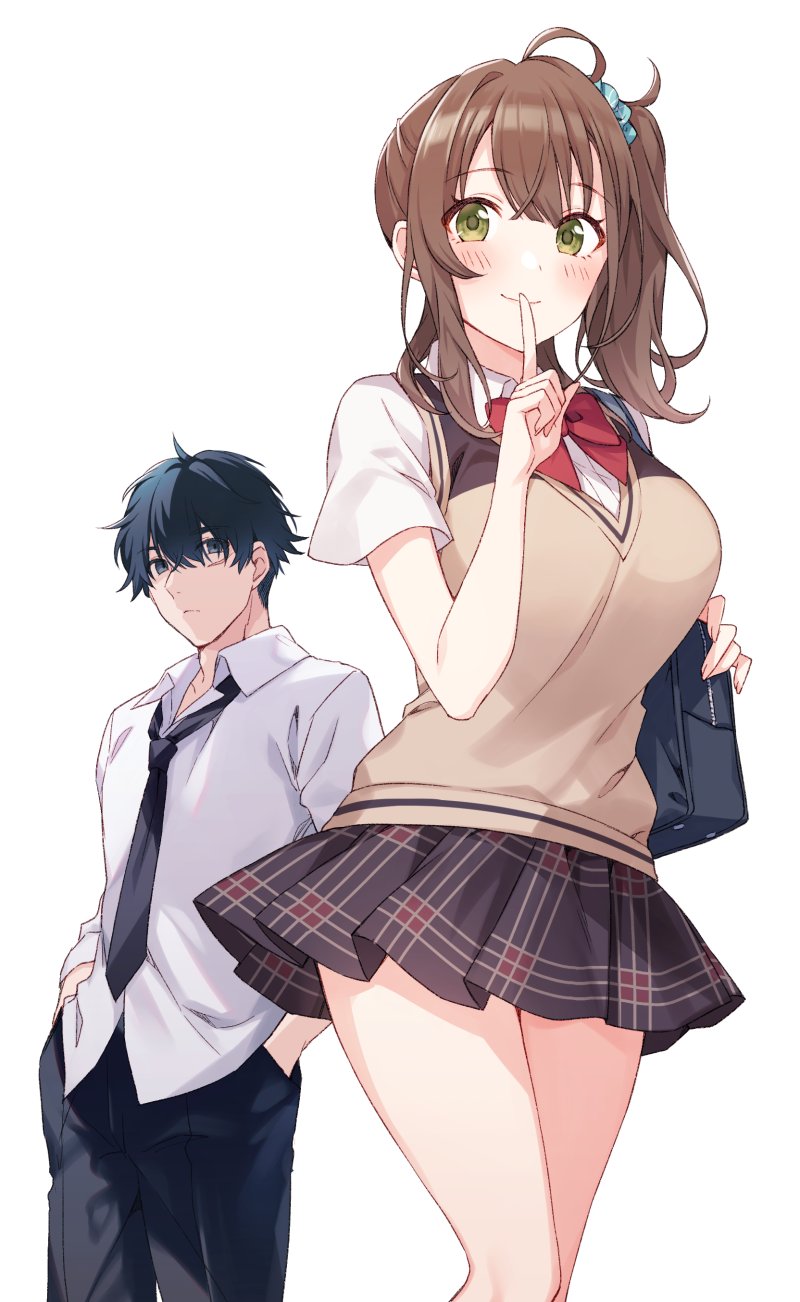 tomoki yuuji and hasaki kana (yuujin chara no ore ga motemakuru wakenaidaro?) drawn by tomari_(veryberry00)