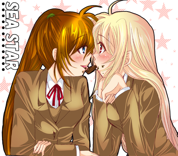 fate testarossa and takamachi nanoha (lyrical nanoha and 1 more) drawn by hina_sasaki