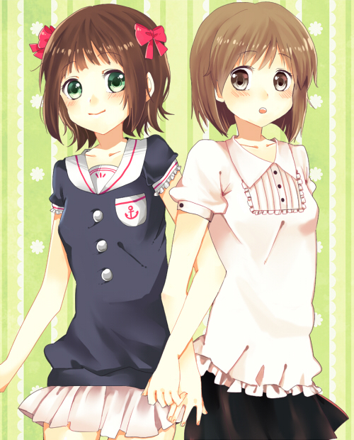 amami haruka and hagiwara yukiho (idolmaster) drawn by hinata_(existence)