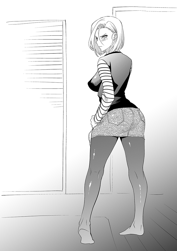 android 18 (dragon ball and 1 more) drawn by ookami_ryousuke