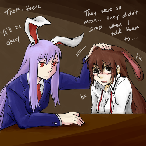 reisen udongein inaba and velvet scarlatina (touhou and 1 more) drawn by dlanon